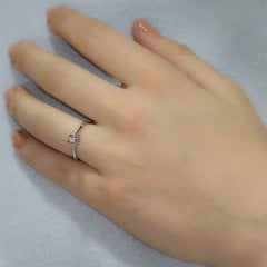 Tektaş Pırlanta Yüzük - 0,10 Karat Kalp Tırnak 14 Ayar