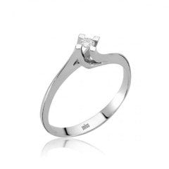 Tektaş Pırlanta Yüzük - 0,07 Karat 8 Ayar