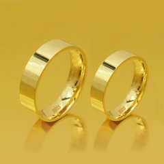 Altın Klasik Evlilik Alyansı 5mm Sarı - Kadın Alyans 7-16 Ölçü Seçiniz