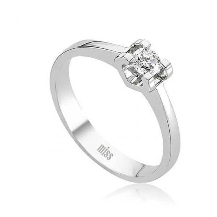 Tektaş Pırlanta Yüzük - G Renk 0,21 Karat 18 Ayar