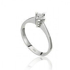 Tektaş Pırlanta Yüzük - G Renk 0,21 Karat 14 Ayar