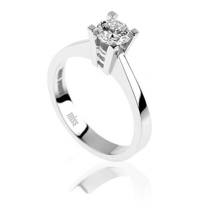 Tektaş Pırlanta Yüzük - G Renk 0,40 Karat 14 Ayar