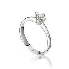 Tektaş Pırlanta Yüzük - G Renk 0,20 Karat 18 Ayar