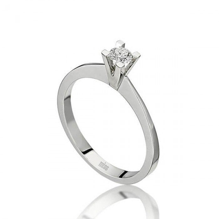 Tektaş Pırlanta Yüzük - 0,17 Karat G Renk 14 Ayar