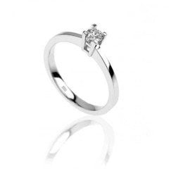 Tektaş Pırlanta Yüzük - 0,15 Karat Takoz Tırnak 14 Ayar