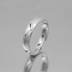 Altın Klasik Evlilik Alyansı 4mm Beyaz - Çift Alyans