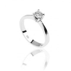 Tektaş Pırlanta Yüzük - 0,25 Karat 18 Ayar