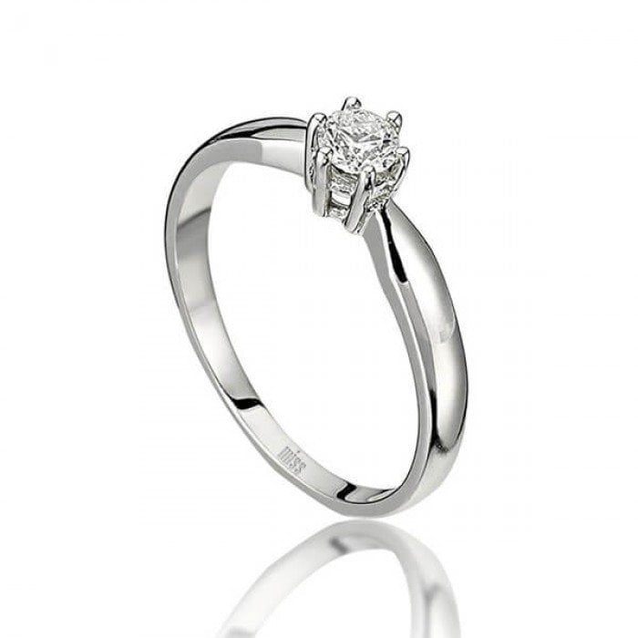 Tektaş Pırlanta Yüzük - G Renk 0,22 Karat Altı Tırnak 18 Ayar