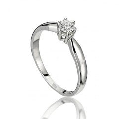 Tektaş Pırlanta Yüzük - G Renk 0,22 Karat Altı Tırnak 18 Ayar