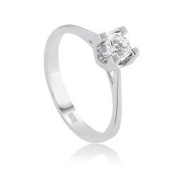 Tektaş Pırlanta Yüzük - G Renk 0,25 Karat 18 Ayar