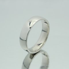 Altın Klasik Evlilik Alyansı 5mm Beyaz - Kadın Alyans 7-16 Ölçü Seçiniz