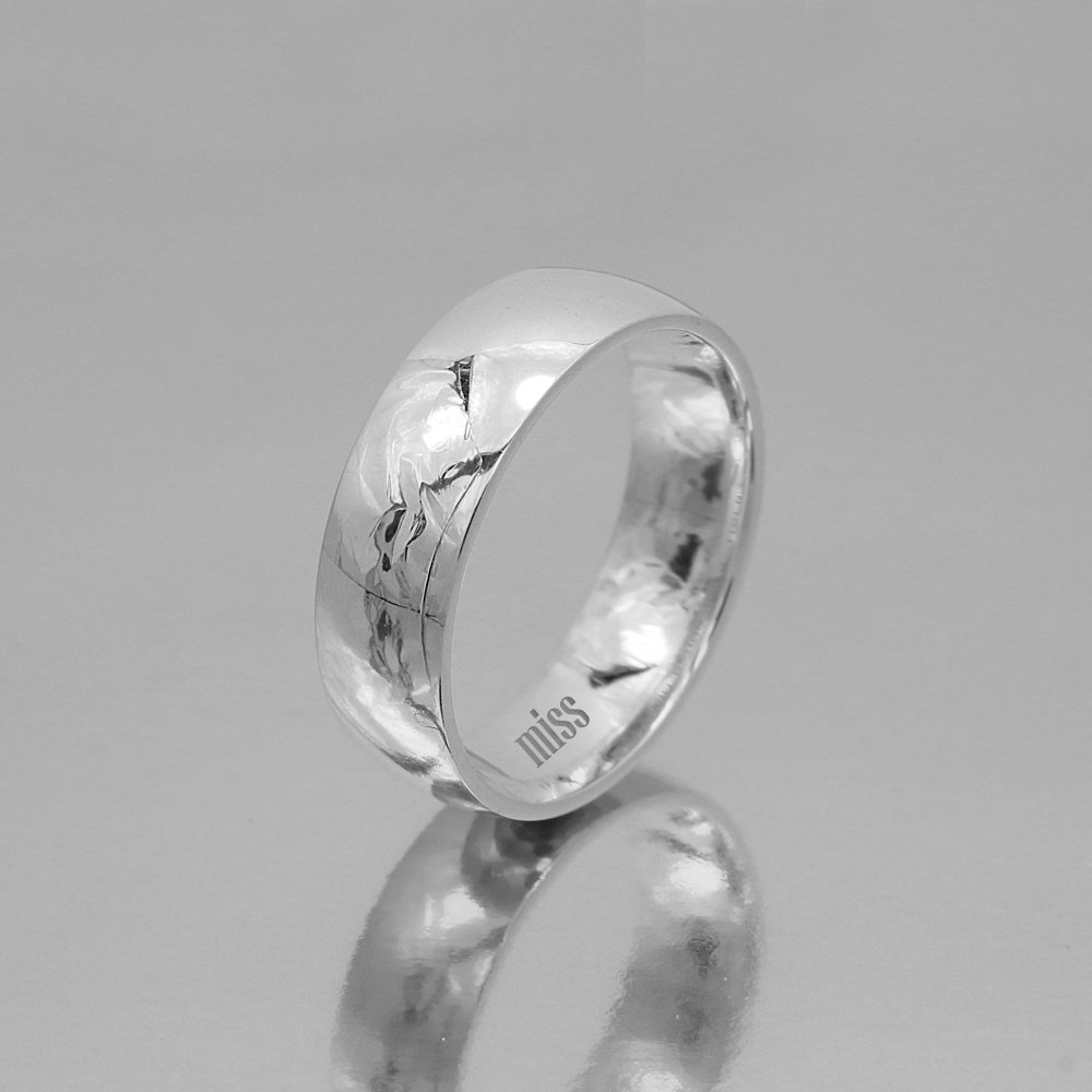 Altın Klasik Evlilik Alyansı 6mm Beyaz - Kadın Alyans 7-16 Ölçü Seçiniz