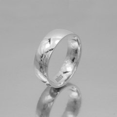 Altın Klasik Evlilik Alyansı 6mm Beyaz - Çift Alyans