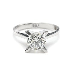 HRD Sertifikalı Pırlanta Tektaş Yüzük - 1,03 Karat 18 Ayar