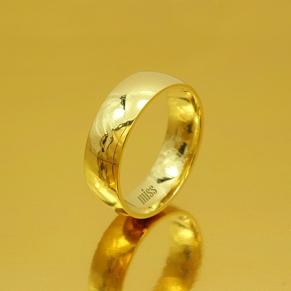 Altın Klasik Evlilik Alyansı 6mm Sarı - Erkek Alyans 17-25 Ölçü Seçiniz
