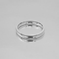 Altın Klasik Evlilik Alyansı 3mm Beyaz - Çift Alyans