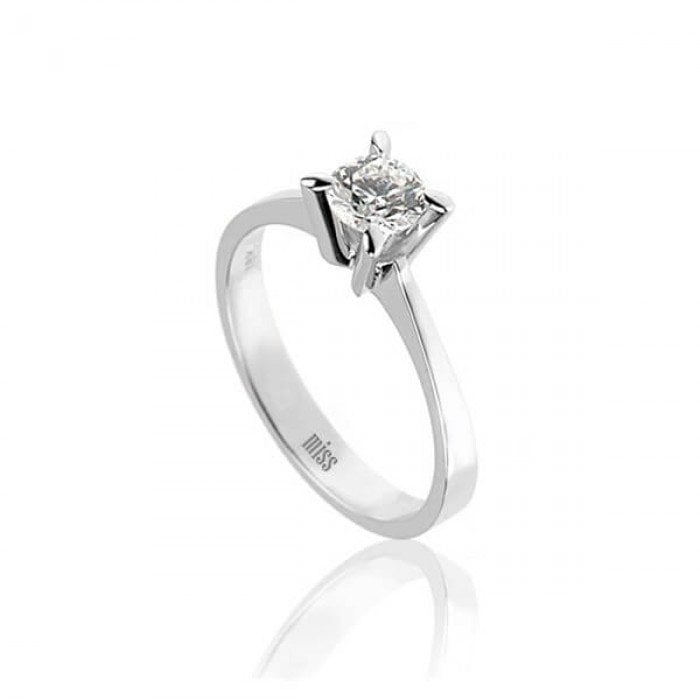 Tektaş Pırlanta Yüzük - G Renk 0,43 Karat Badem Tırnak 14 Ayar