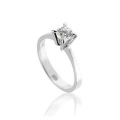 Tektaş Pırlanta Yüzük - G Renk 0,43 Karat Badem Tırnak 14 Ayar