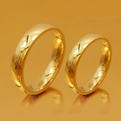 Altın Klasik Evlilik Alyansı 4mm Rose - Çift Alyans