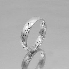 Altın Klasik Evlilik Alyansı 5mm Beyaz - Erkek Alyans 17-25 Ölçü Seçiniz