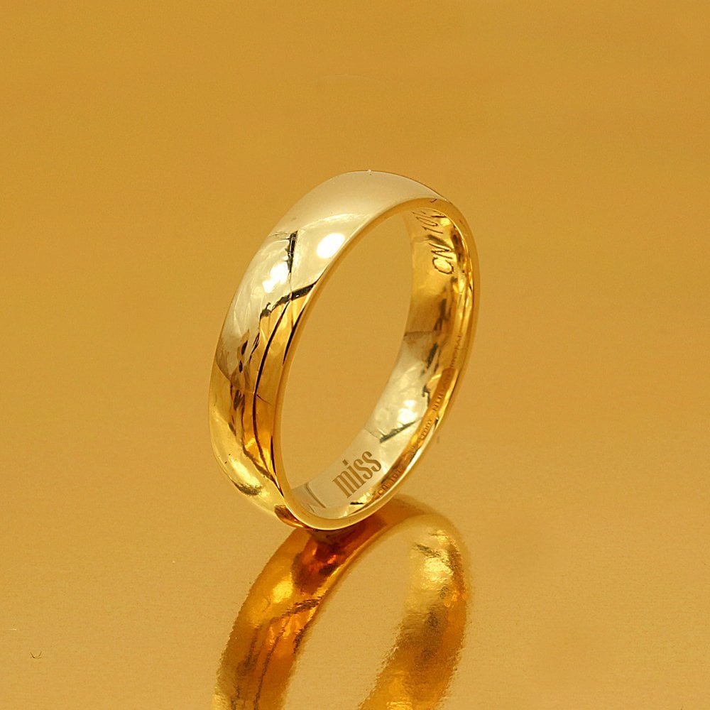 Altın Klasik Evlilik Alyansı 5mm Rose - Kadın Alyans 7-16 Ölçü Seçiniz