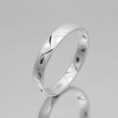 Altın Klasik Evlilik Alyansı 4MM Beyaz - Kadın Alyans 7-16 Ölçü Seçiniz