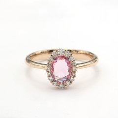 Pembe Safir Pırlanta Yüzük - Özel Mystery Koleksiyonu