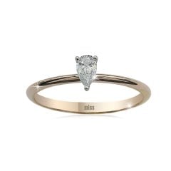 Damla Kesim Tektaş Yüzük - 0.23 Karat H Renk Rose 14 Ayar