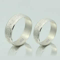 Altın Klasik Evlilik Alyansı 6.5 mm Beyaz - Çift Alyans