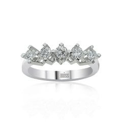 Beştaş Pırlanta Yüzük - G Renk 0,50 Karat Klasik 14 Ayar