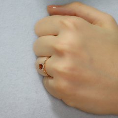 Turuncu Safir Pırlanta Yüzük - Mystery Koleksiyonu