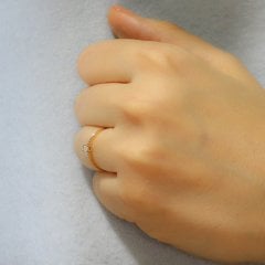 Baget Pırlanta Yüzük - 0,23 Karat 14 Ayar Rose