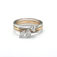 Markiz ve Damla Kesim Pırlanta Yüzük - Mystery Koleksiyonu