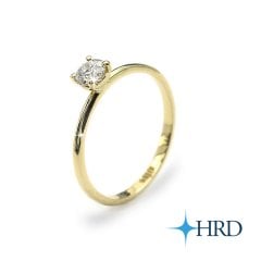 0,30 Karat HRD Sertidikalı Pırlanta Tektaş Yüzük - 14 Ayar