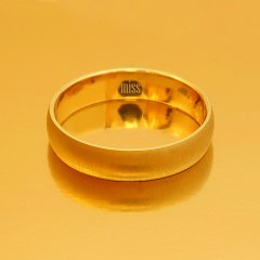 Altın Klasik Evlilik Alyansı Rose - Çift Alyans