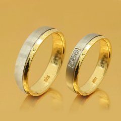 Altın Klasik Evlilik Alyansı 4MM Rose - Çift Alyans