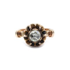 0,50 Karat Rosecut  Elmas Tektaş Yüzük 14 Ayar