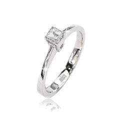 Asher Kesim Pırlanta Tektaş Yüzük - 0,37 Karat G Renk 14 Ayar