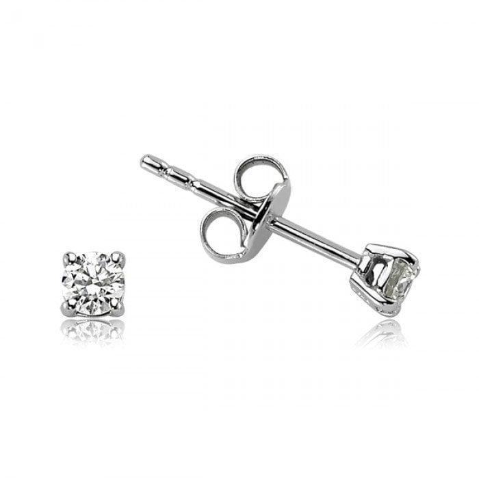 Tektaş Pırlanta Küpe - 0,27 Karat 14K