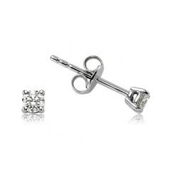 Tektaş Pırlanta Küpe - 0,27 Karat 14K