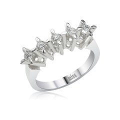 Beştaş Pırlanta Yüzük - G Renk 0.35 Karat Badem Tırnak 8 Ayar