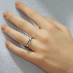 Beştaş Pırlanta Yüzük - G Renk 0.35 Karat Badem Tırnak 8 Ayar