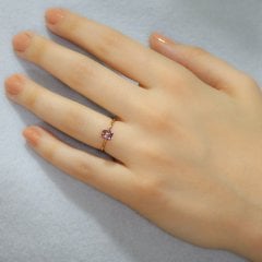 Pembe Safirli Pırlanta Rose Yüzük - Özel Mystery Koleksiyonu