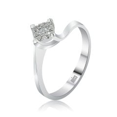 Coronet Pırlanta Yüzük - G Renk 0,50 Karat Görünümlü 8 Ayar