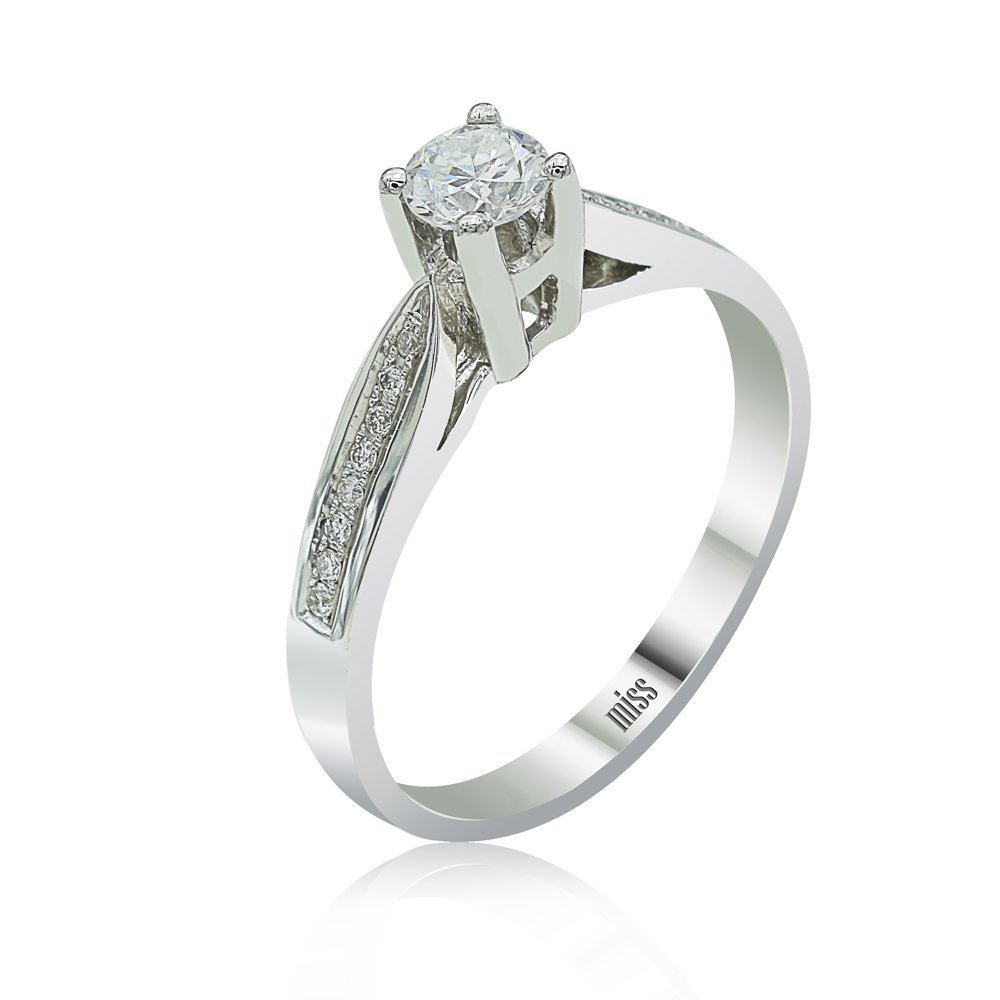 Tektaş Pırlanta Yüzük - D Renk 0,40 Karat 14 Ayar