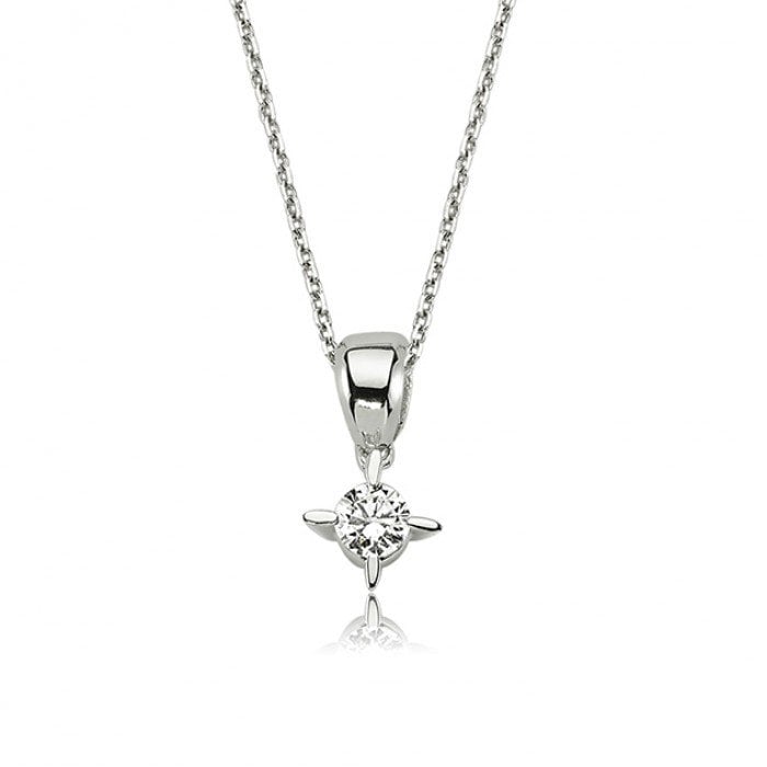 Tektaş Pırlanta Kolye - G Renk 0,11 Karat 14 Ayar