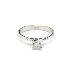 Tektaş Pırlanta Yüzük - G Renk 0,33 Karat 14 Ayar