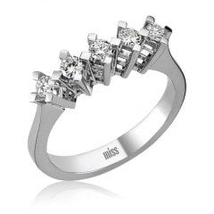 Beştaş Pırlanta Yüzük - G Renk 0,46 Karat 14 Ayar