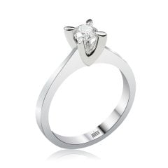 Badem Tektaş Pırlanta Yüzük - 0,38 Karat G Renk 14 Ayar