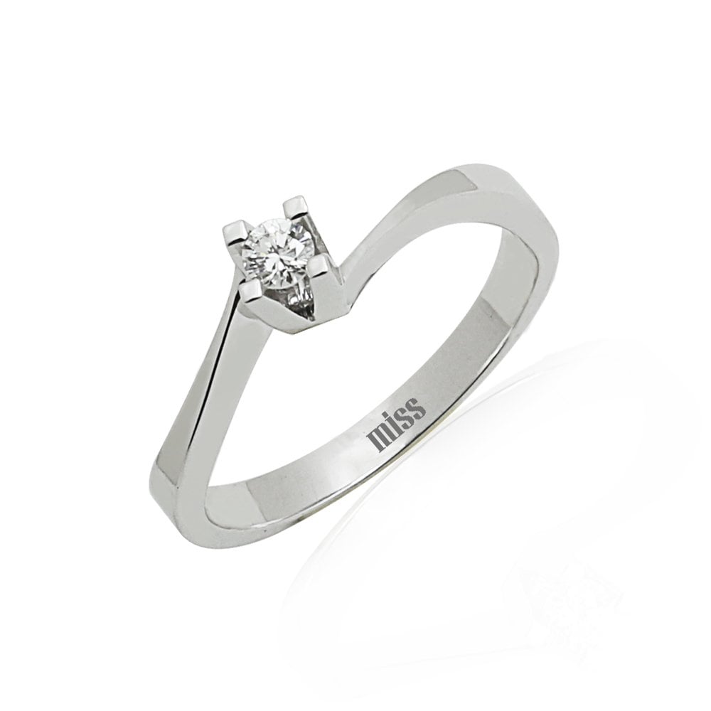 Tektaş Pırlanta Yüzük - 0,06 Karat G Renk 8 Ayar